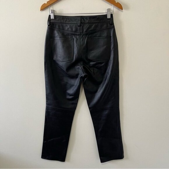 ANINE BING CONNOR GENUINE LEATHER PANT IN BLACK SIZE XS - Picture 5 of 16